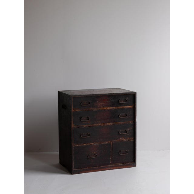 Wood Japanese Antique Drawer 1860s-1920s / Tansu Wabi Sabi For Sale - Image 7 of 17