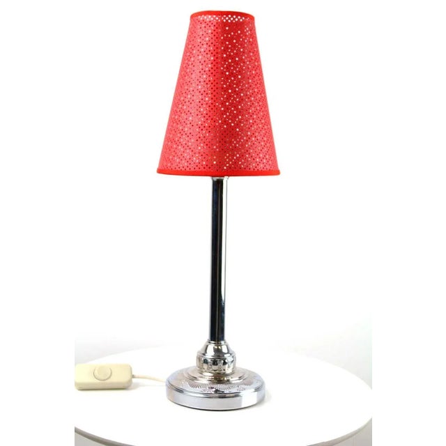 Brass chrome-plated, perforated paper screen. Socket E14. European Plug (up to 250V).The wiring of this item may be...