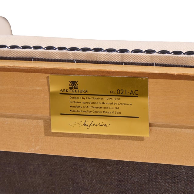 Eliel Saarinen for Arkitektura Saarinen House Mid Century Maple Arm Lounge Chairs - Pair For Sale - Image 13 of 13