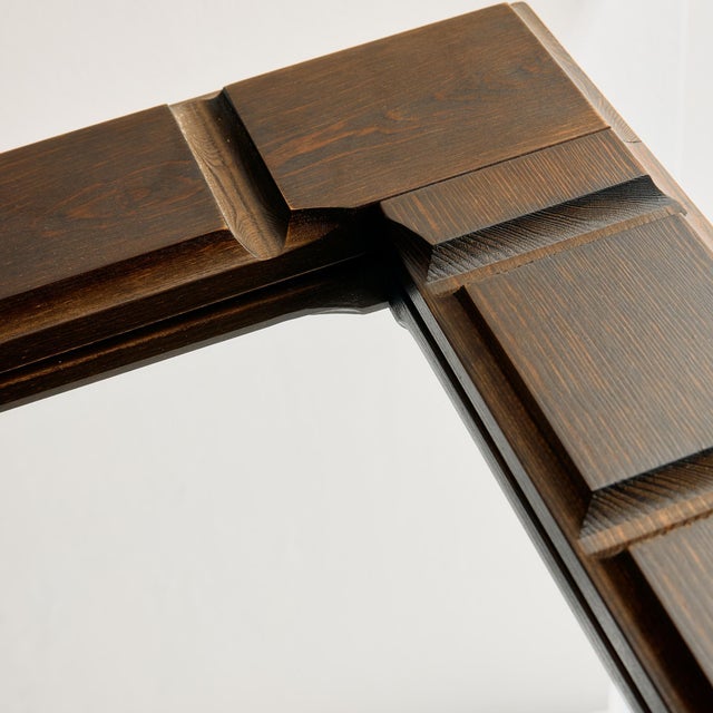 Pinewood Framed Mirror, 1960s For Sale - Image 4 of 8