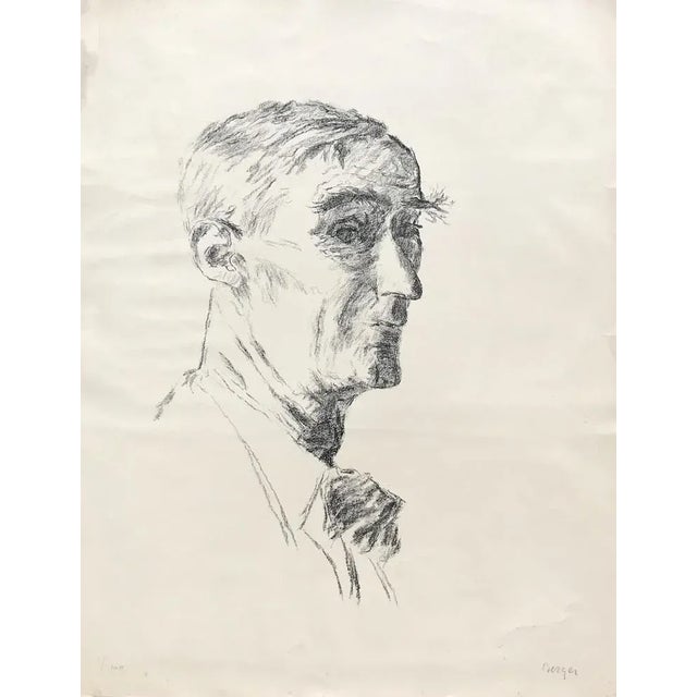 Hans Berger, Portrait d'homme, 1920, Lithograph For Sale - Image 7 of 7