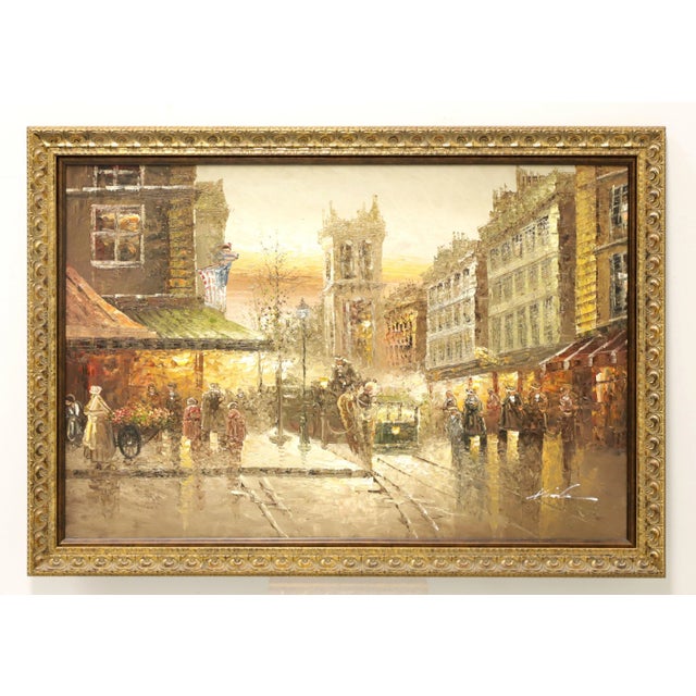 Brown 20th Century Original Oil on Canvas - American Street Scene - Signed For Sale - Image 8 of 8
