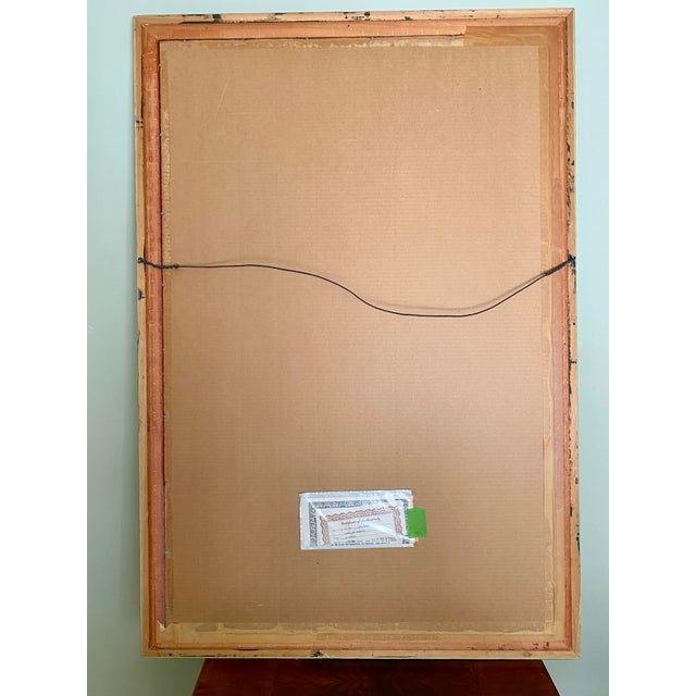 Green Hoi Lebadang Original Silk Screen Lithograph "La Branche" 1970s Framed & Signed For Sale - Image 8 of 14