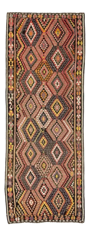 Vintage Handwoven Turkish Kilim Rug
