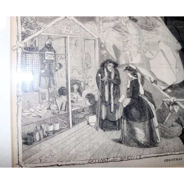 Sculpture Materials Original Antique 1860 Original Florence Claxton Engraving Christmas in Leap Year For Sale - Image 7 of 12