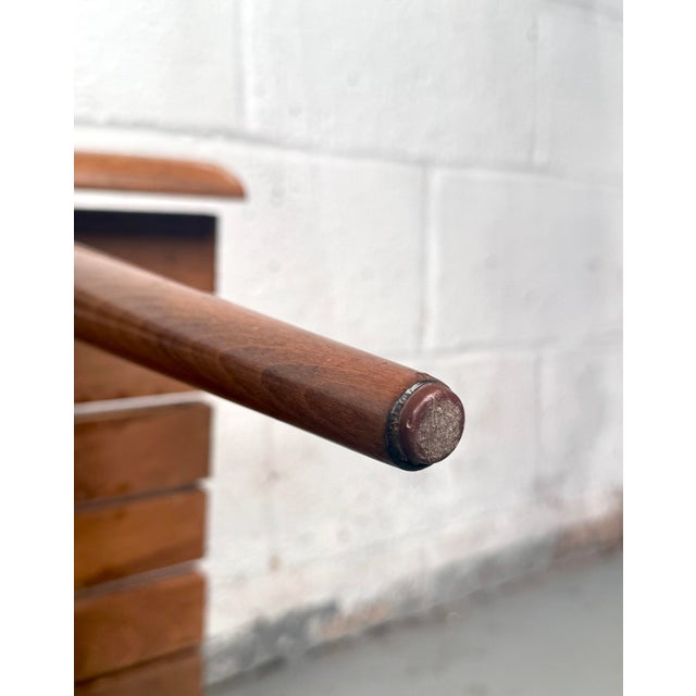 Lovely Mid-Century Modern Walnut Slat Bench For Sale - Image 11 of 16