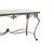 Italian Italian Wrought Iron Framed Laminated Marble-Design Wood Console / Entry Table For Sale - Image 3 of 9