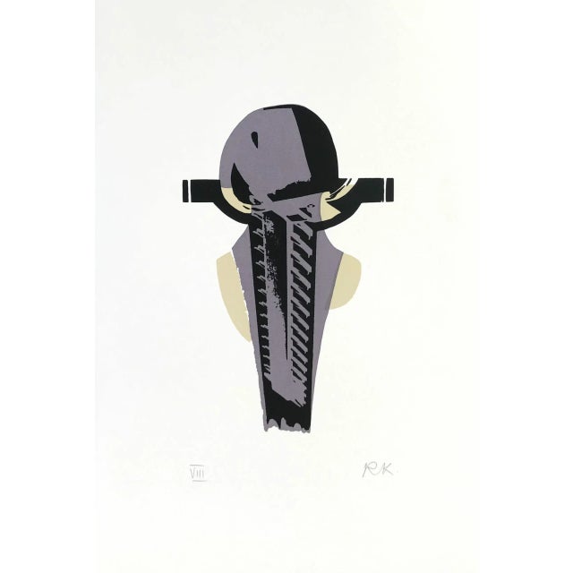 Contemporary 1978 R. King Screen Print the Clerk’s Horse Signed & Numbered For Sale - Image 3 of 3