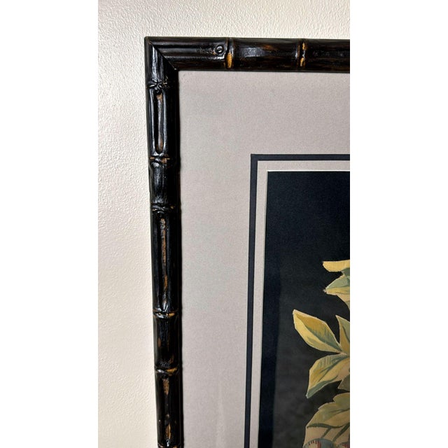 Painting Cutout Oil on Canvas Framed With Faux-Bamboo Wood -02 For Sale - Image 11 of 12