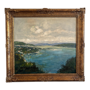 Early 20th Century Otto Hamel Landscape Painting, Framed