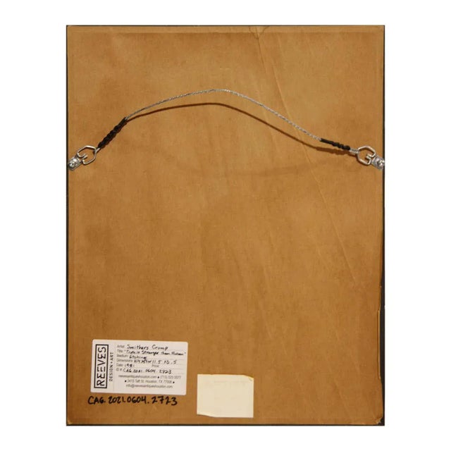 1981 “Truth Is Stranger Than Fiction” Black and White Abstract Etching Edition 4/15 by Margaret Smithers Crump, Framed For Sale - Image 9 of 10