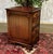 English Mahogany Office Filing Cabinet with Leather Top, 1980s For Sale - Image 6 of 12