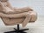 Danish Swivel Armchair in Beige Furniture Fabric, 1970s For Sale - Image 9 of 18
