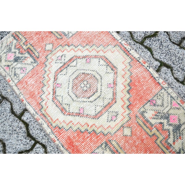 Tribal 1960s Vintage Handmade Wool Rug For Sale - Image 3 of 6