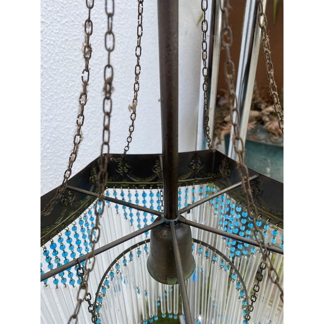 Metal Vintage Portuguese Chandelier, 1940s For Sale - Image 7 of 18