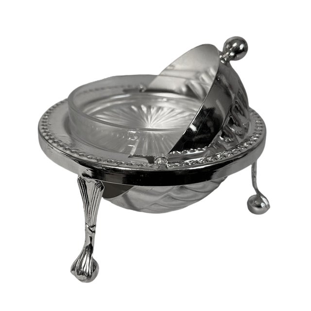 English Vintage English Made Silver-Plated Caviar Container or Butter Dish For Sale - Image 3 of 6