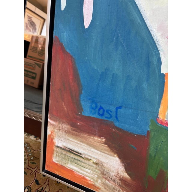Paint Marius L. Bosc Rose in Vase, Reflections in Water Oil Painting, Signed For Sale - Image 7 of 12