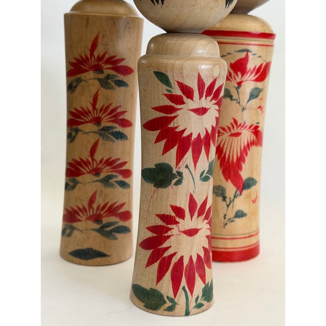 Three Vintage Kokeshi Dolls For Sale In Chicago - Image 6 of 10
