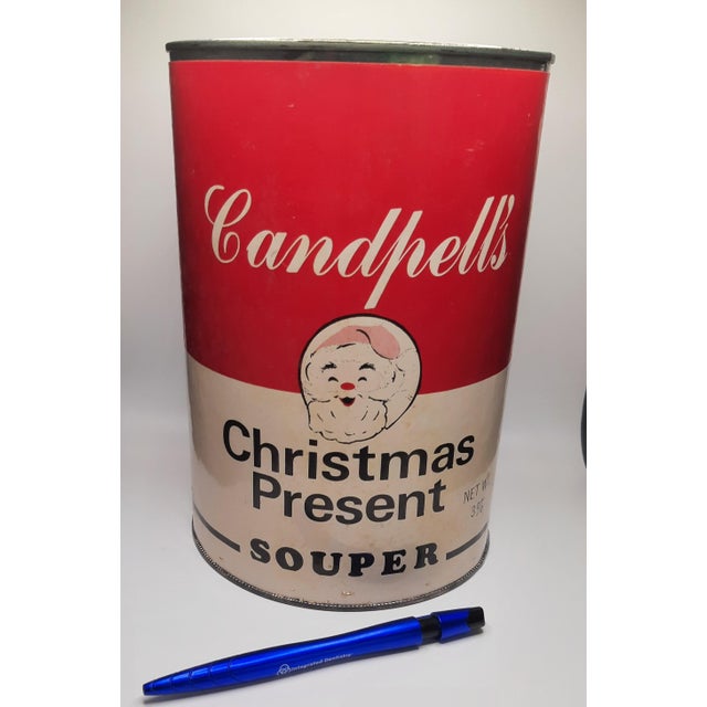 XXL Promo Candpells Christmas Present Santa Soup Can Rare For Sale - Image 9 of 12