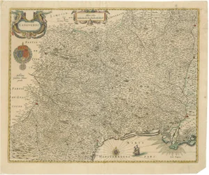 Map of Languedoc by Willem Blaeu, 1635