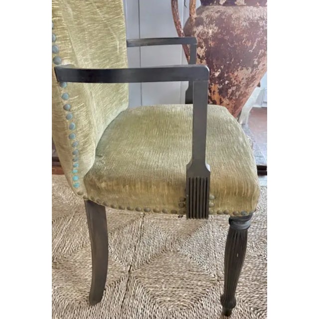 Mid Century Arm Chair With Nail Heads For Sale - Image 11 of 12