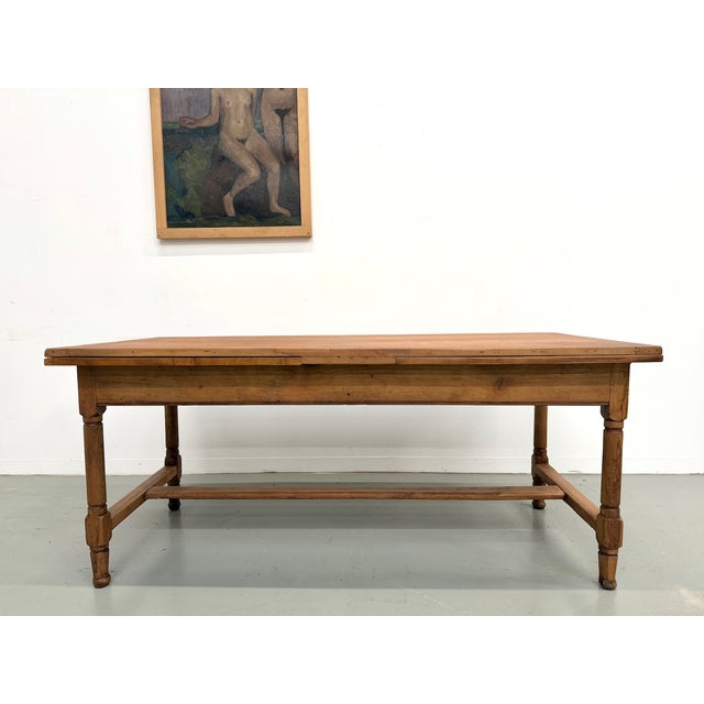 Large Extendable Farmhouse Table in Cherry Wood, 1890s For Sale - Image 12 of 18