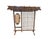 Vintage Japanese Burnt Bamboo Floor Lamp With Lattice Frame 22" H For Sale - Image 4 of 8
