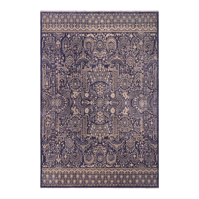 Classic Ziegler Gray Beige Hand-Knotted Wool Rug - 11'9'' X 14'7'' For Sale
