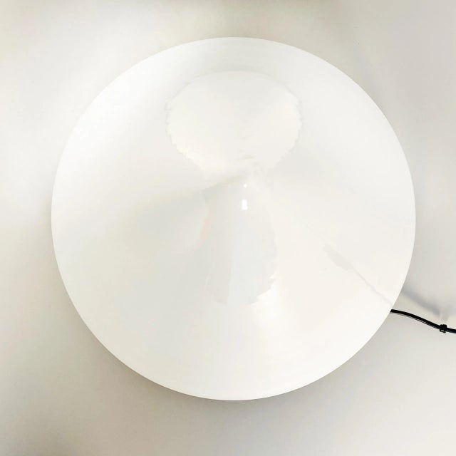 Mid-Century Modern Italian Conical Table Lamp with Double Opal Glass, 1970s For Sale - Image 12 of 18