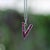 Red 1940s Retro Platinum World War II v for Victory Ruby Pendant Charm For Sale - Image 8 of 9