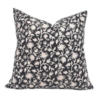 Fabdivine Artisan Block Print Throw Pillow Cover 26x26 Inch Duck Canvas-Jelfish For Sale