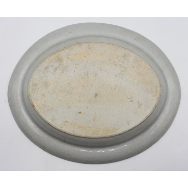 C. 1805 Chinese Export Porcelain Green Fitzhugh Platter For Sale - Image 4 of 4