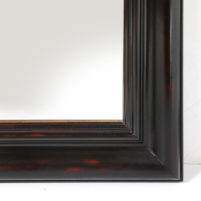 Mid-Century French Polished Tortoise Hue Finish Molding Mirror by Karl Springer For Sale - Image 9 of 12