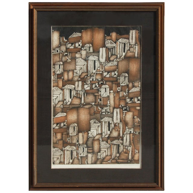 Brown Modern Limited Edition Etching by Joseph Demarais For Sale - Image 8 of 8