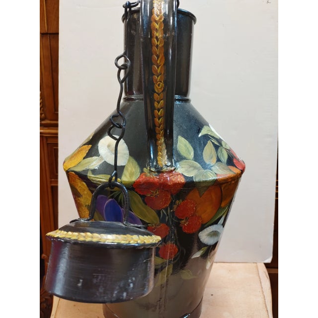 Black 1970s Hand-Painted French Jug For Sale - Image 8 of 11