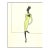1950s Rare French Fashion Drawing in Gouache With Documentation, Matted For Sale