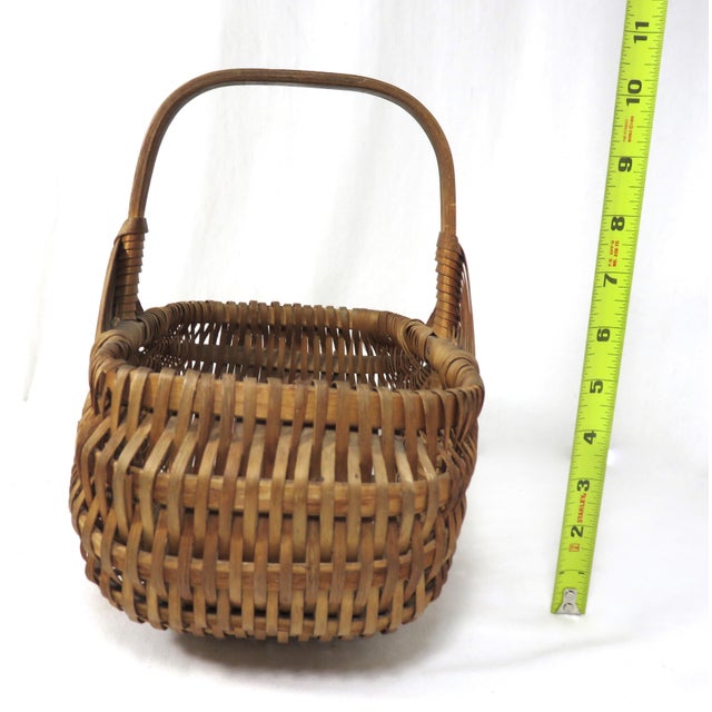 20th Century Maine Ash Splint Carry Basket Chairish