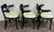 White Vintage Bentwood Geometric Upholstered Arm Chairs - Set of 3 For Sale - Image 8 of 11