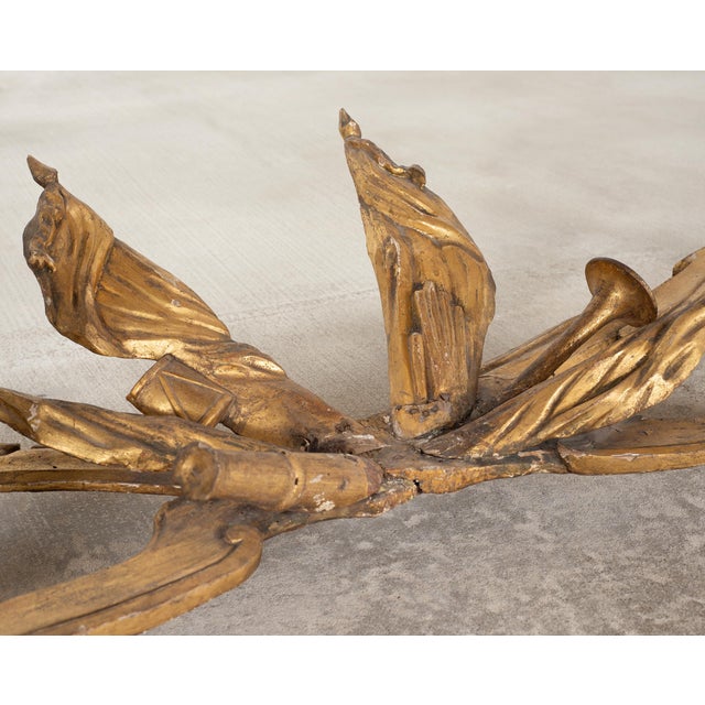 18th Century Italian Rococo Carved Giltwood Console Table For Sale - Image 17 of 18