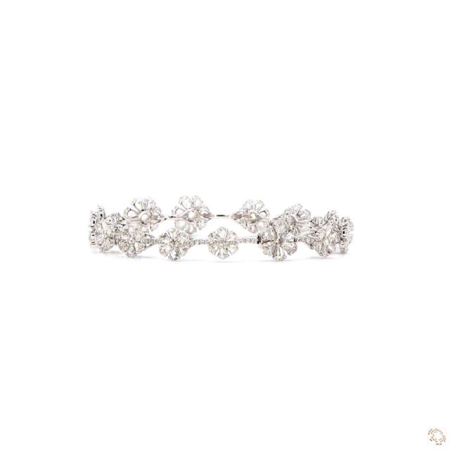 5.15 Carat Rose Cut Diamond Gold Bracelet For Sale - Image 4 of 9
