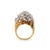 Late 20th Century Vintage 18k Yellow Gold Platinum 7.04ctw Two-Tone Bombe Cluster Cocktail Ring, Size 6 For Sale - Image 5 of 8