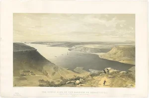 W. Simpson, Illustration of the Harbour of Sebastopol, Crimean War, 1855, Print