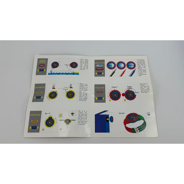 Plastic Rare 1995 Click Clock Complete Set by Verner Panton for Crival – Nos Swiss Design For Sale - Image 7 of 16