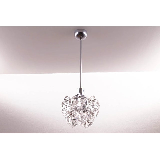 Vintage Ceiling Lamp with Hexagonal Crystals from Kinkeldey For Sale - Image 9 of 10