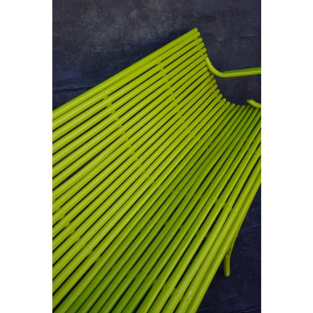 Early 20th Century Florescent Green Thonet-Style Bentwood Bench For Sale In Los Angeles - Image 6 of 10