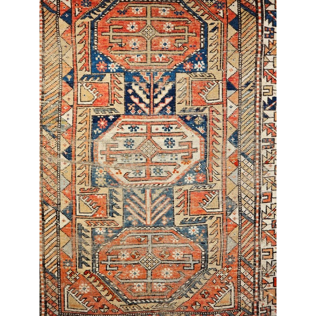 Antique Caucasian Shirvan Area Rug, Wool Pile, Geometric Pattern, 1880s, 4' x 5' For Sale - Image 13 of 18