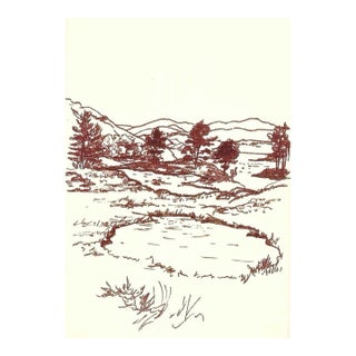 1980s Landscape Drawing by Robert Angeloch For Sale