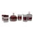 Early American Ruby Glassware Set - 6 Pieces (Thompson Glass Co.) (Duncan & Miller Glass Co.) For Sale