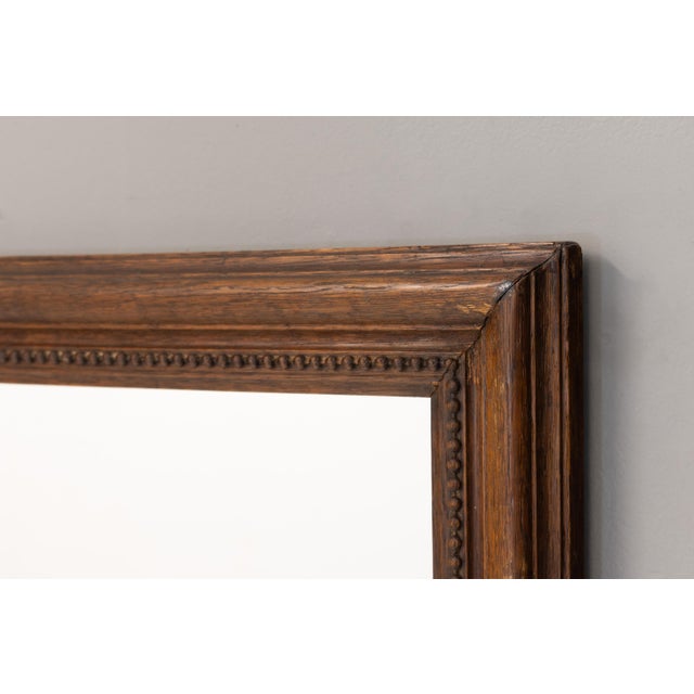 Antique Oak Framed Mirror, 1900 For Sale - Image 4 of 6
