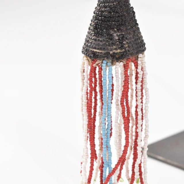 Glass Early 20th Century Yoruba Beaded Hat Nigeria Sidley Collection For Sale - Image 7 of 9